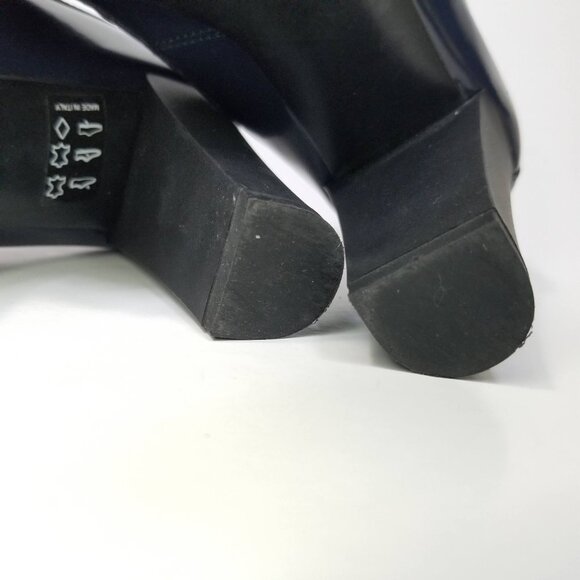 Tod's Women's Patent Leather Penny Loafer Pumps Blue Size EU 35/US 5 block heel - Picture 12 of 15